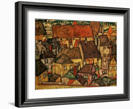 Yellow City, 1914-Egon Schiele-Framed Giclee Print