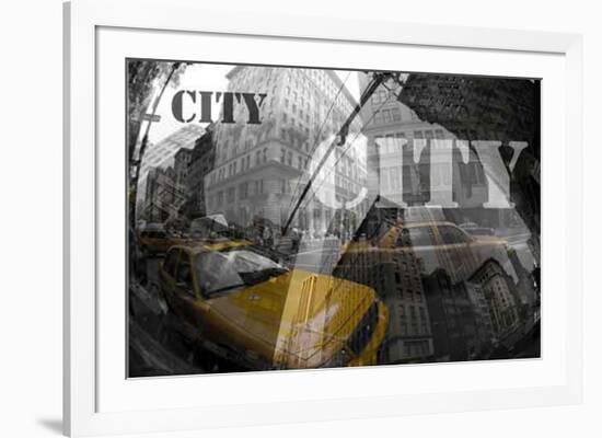 Yellow City VII-Jean-François Dupuis-Framed Art Print