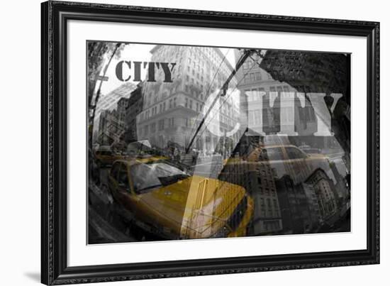 Yellow City VII-Jean-François Dupuis-Framed Art Print