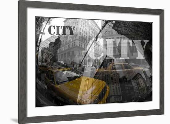 Yellow City VII-Jean-François Dupuis-Framed Art Print