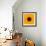 Yellow Concentric Flower Center: Mandala Kaleidoscopic Design-tr3gi-Framed Art Print displayed on a wall
