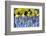 Yellow Daffodils and Blue Grape Hyacinths in Spring Garden 'Keukenhof', Holland-dzain-Framed Photographic Print