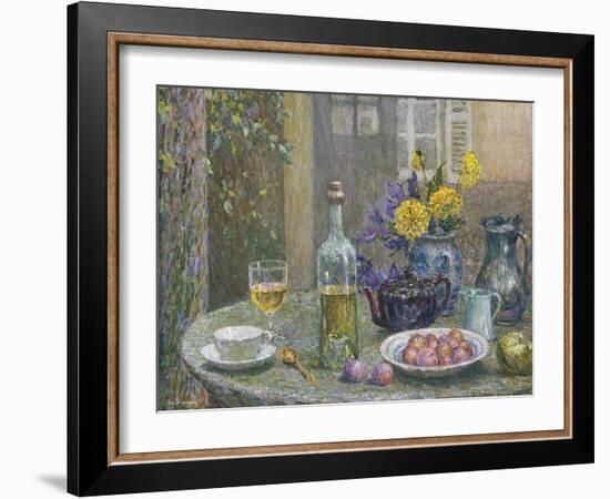 Yellow Dahlias; Les Dahlias Jaunes, 1925-Henri Eugene Augustin Le Sidaner-Framed Giclee Print