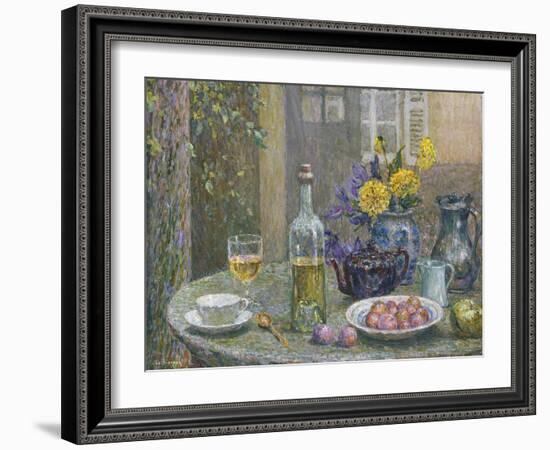 Yellow Dahlias; Les Dahlias Jaunes, 1925-Henri Eugene Augustin Le Sidaner-Framed Giclee Print