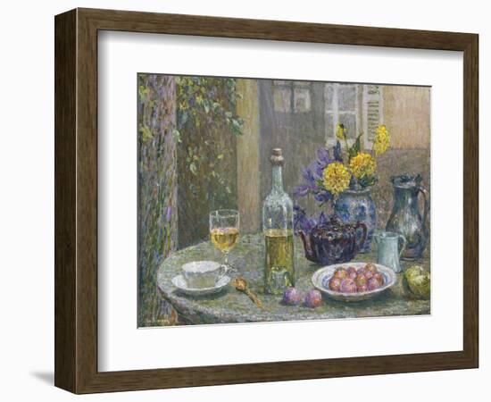 Yellow Dahlias; Les Dahlias Jaunes, 1925-Henri Eugene Augustin Le Sidaner-Framed Giclee Print