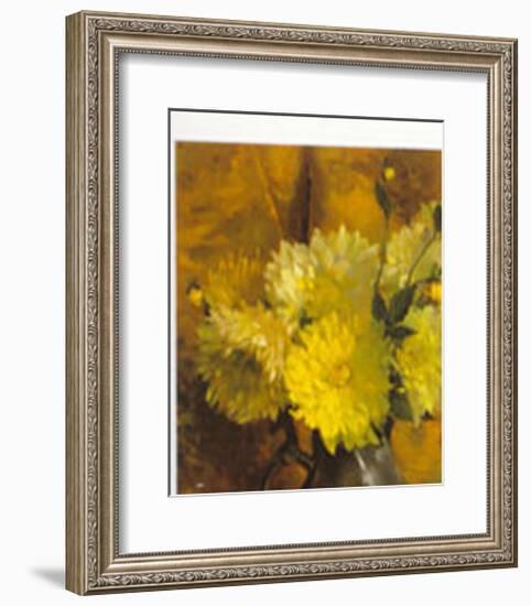 Yellow Dahlias-Laura Coombs Hills-Framed Art Print