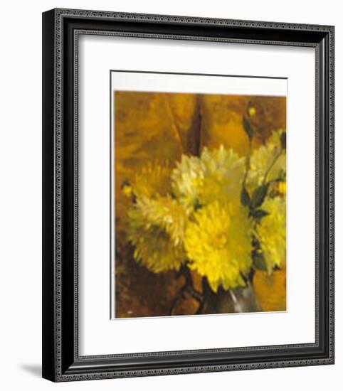 Yellow Dahlias-Laura Coombs Hills-Framed Art Print