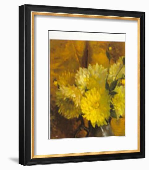 Yellow Dahlias-Laura Coombs Hills-Framed Art Print