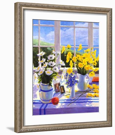 Yellow Daisies-Suzanne Hoefler-Framed Art Print