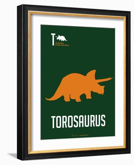 Yellow Dinosaur-NaxArt-Framed Art Print