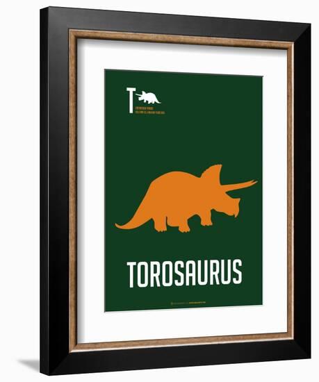 Yellow Dinosaur-NaxArt-Framed Art Print