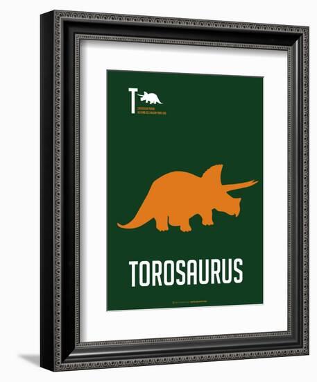 Yellow Dinosaur-NaxArt-Framed Art Print