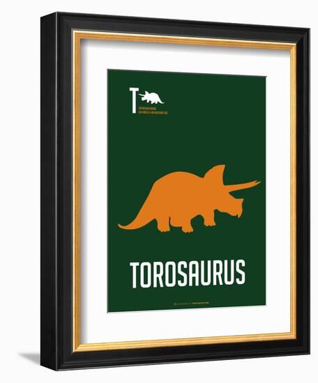 Yellow Dinosaur-NaxArt-Framed Art Print