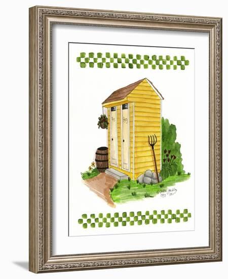 Yellow Double Outhouse-Debbie McMaster-Framed Giclee Print