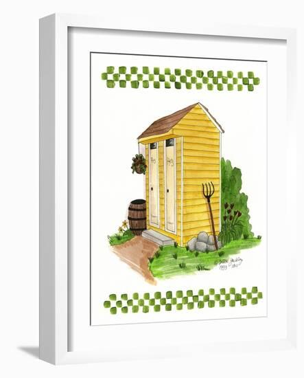 Yellow Double Outhouse-Debbie McMaster-Framed Giclee Print