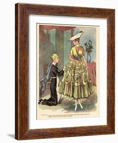 Yellow Dress 1916-null-Framed Art Print