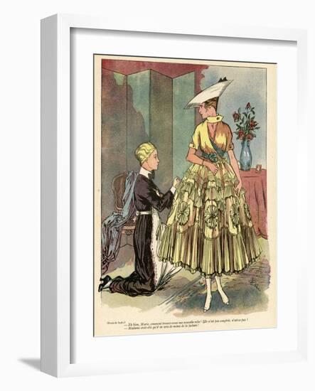 Yellow Dress 1916-null-Framed Art Print