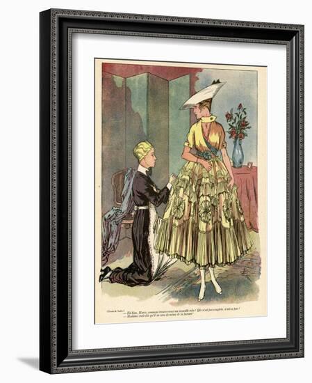 Yellow Dress 1916-null-Framed Art Print