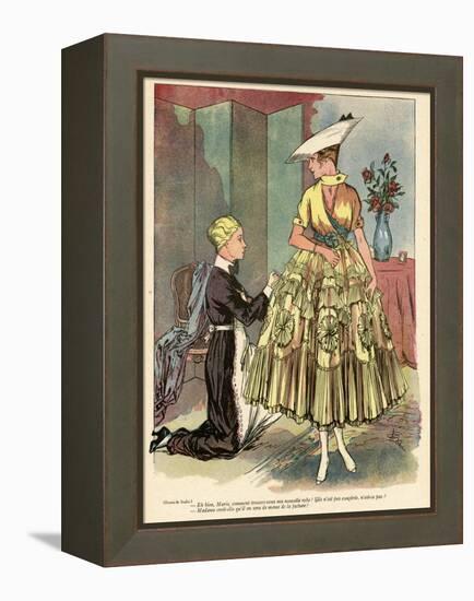 Yellow Dress 1916-null-Framed Stretched Canvas