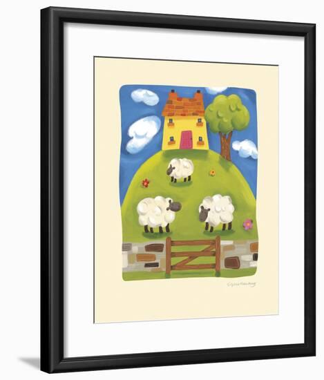 Yellow Farmhouse-Sophie Harding-Framed Giclee Print