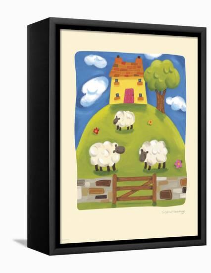 Yellow Farmhouse-Sophie Harding-Framed Stretched Canvas