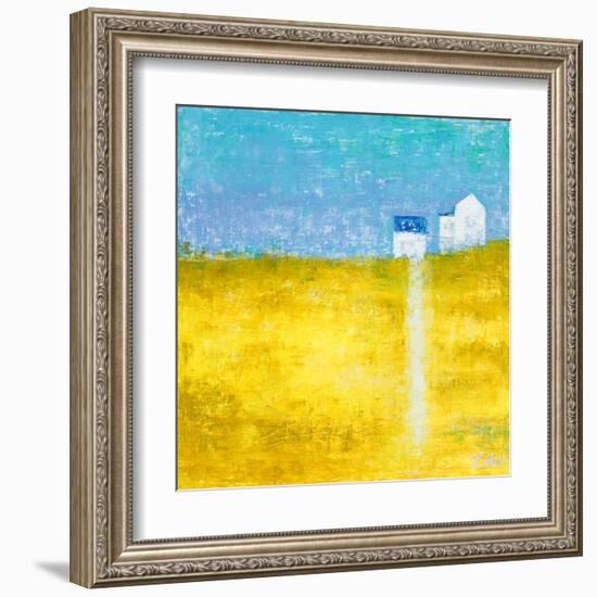 Yellow Field II-Hyunah Kim-Framed Art Print