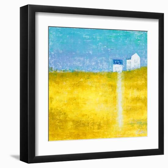 Yellow Field II-Hyunah Kim-Framed Art Print