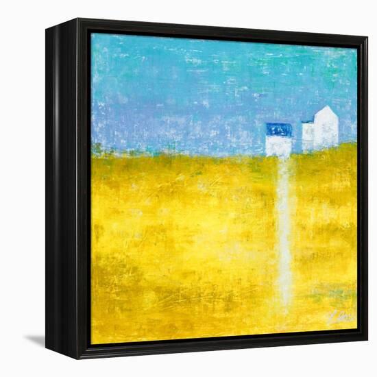 Yellow Field II-Hyunah Kim-Framed Stretched Canvas