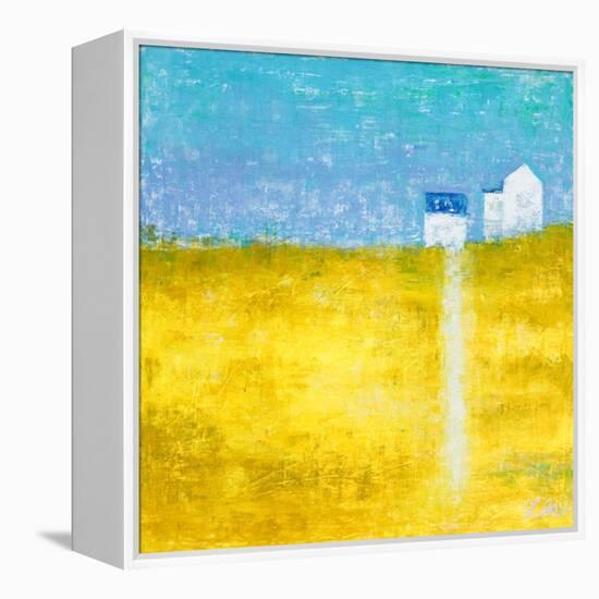 Yellow Field II-Hyunah Kim-Framed Stretched Canvas