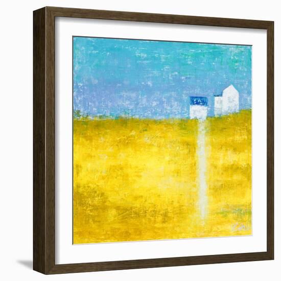 Yellow Field II-Hyunah Kim-Framed Art Print