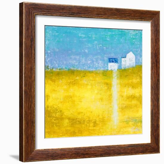 Yellow Field II-Hyunah Kim-Framed Art Print