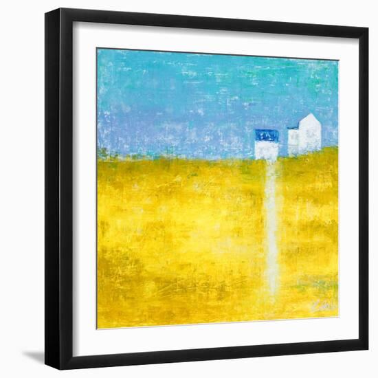 Yellow Field II-Hyunah Kim-Framed Art Print