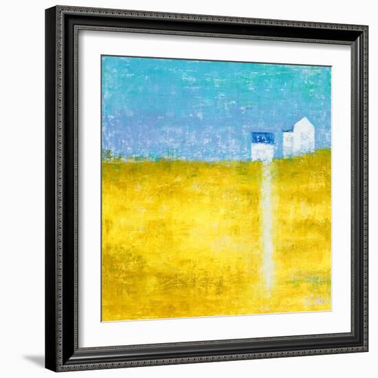 Yellow Field II-Hyunah Kim-Framed Art Print