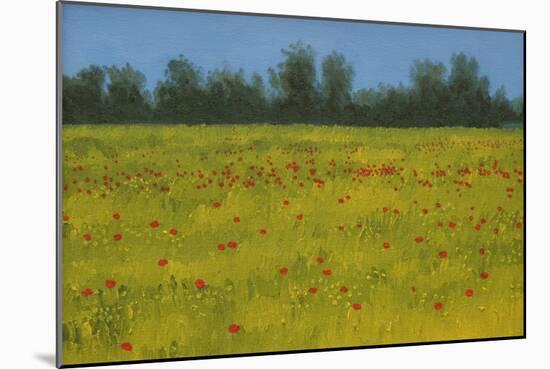 Yellow Field with Poppies, 2002-Alan Byrne-Mounted Giclee Print