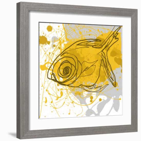 Yellow Fish-Irena Orlov-Framed Art Print