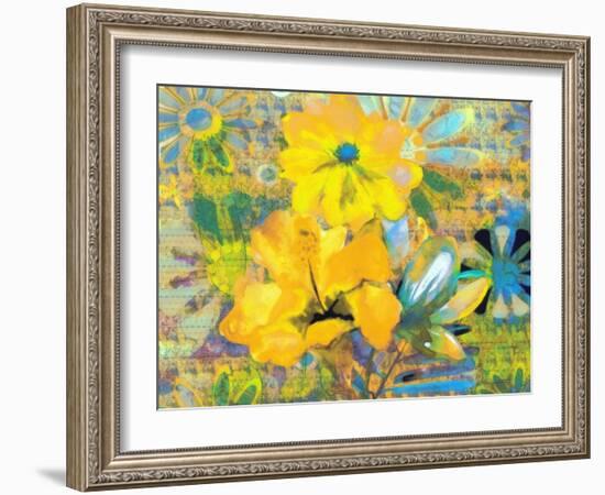 Yellow Flora-Ricki Mountain-Framed Art Print