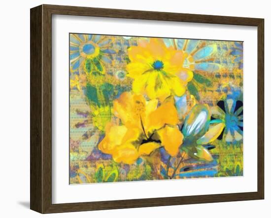 Yellow Flora-Ricki Mountain-Framed Art Print