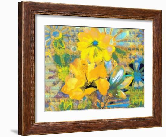 Yellow Flora-Ricki Mountain-Framed Art Print