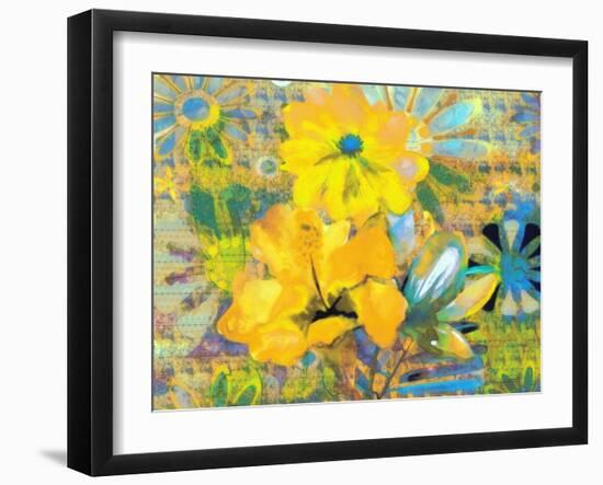 Yellow Flora-Ricki Mountain-Framed Art Print