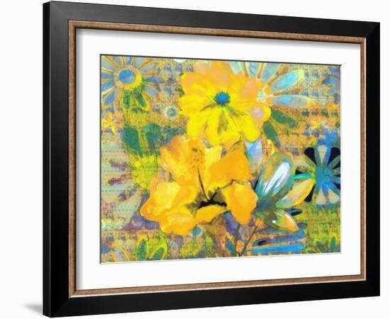 Yellow Flora-Ricki Mountain-Framed Art Print