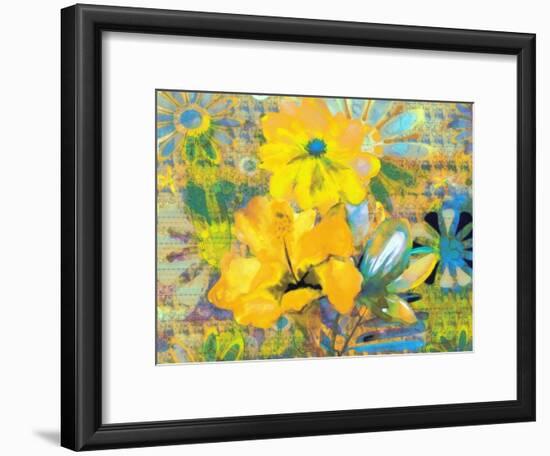 Yellow Flora-Ricki Mountain-Framed Art Print