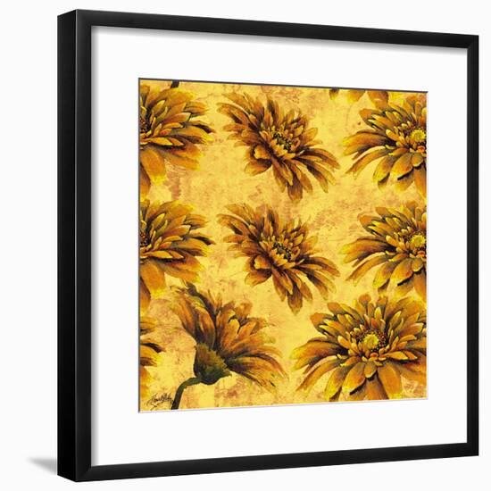 Yellow Floral Pattern I-Elizabeth Medley-Framed Art Print