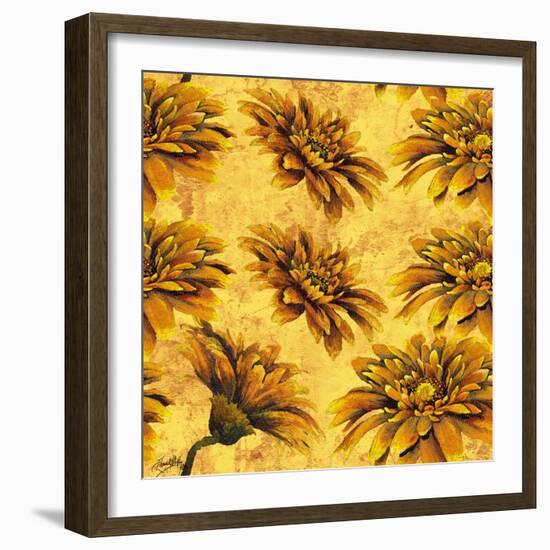 Yellow Floral Pattern I-Elizabeth Medley-Framed Art Print
