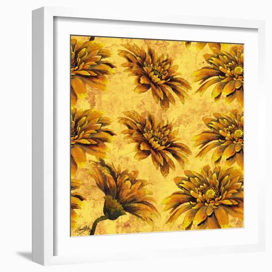 Yellow Floral Pattern I-Elizabeth Medley-Framed Art Print