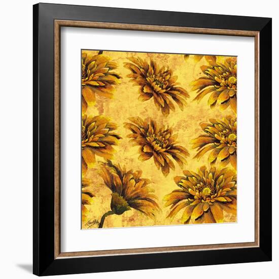 Yellow Floral Pattern I-Elizabeth Medley-Framed Art Print