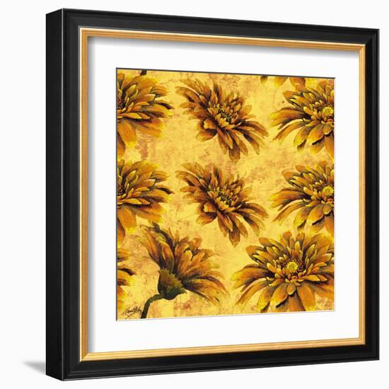 Yellow Floral Pattern I-Elizabeth Medley-Framed Art Print