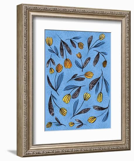 Yellow Florals Print-Cody Alice Moore-Framed Art Print