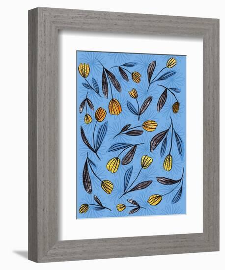 Yellow Florals Print-Cody Alice Moore-Framed Art Print