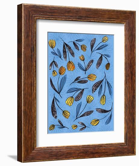 Yellow Florals Print-Cody Alice Moore-Framed Art Print