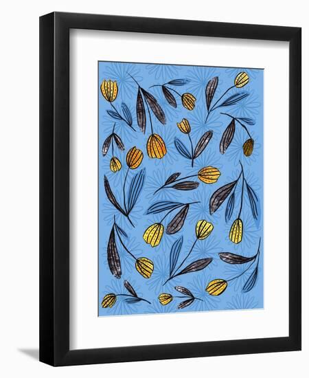 Yellow Florals Print-Cody Alice Moore-Framed Art Print